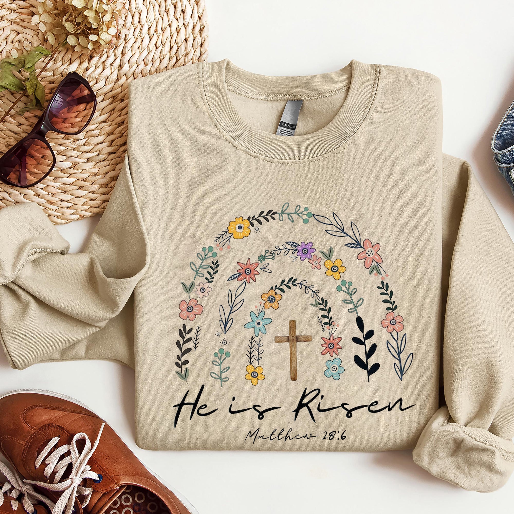 He Has Risen shirt, Easter shirt, Christian Shirt, Jesus Easter Shirt, Jesus Christ Easter, Bunny Shirt, Faith Shirt. ILAF42